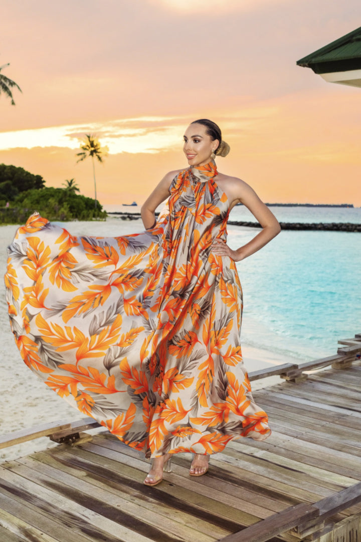 persian silk dress Resort Wear Premium Persian Silk Maxi Dress